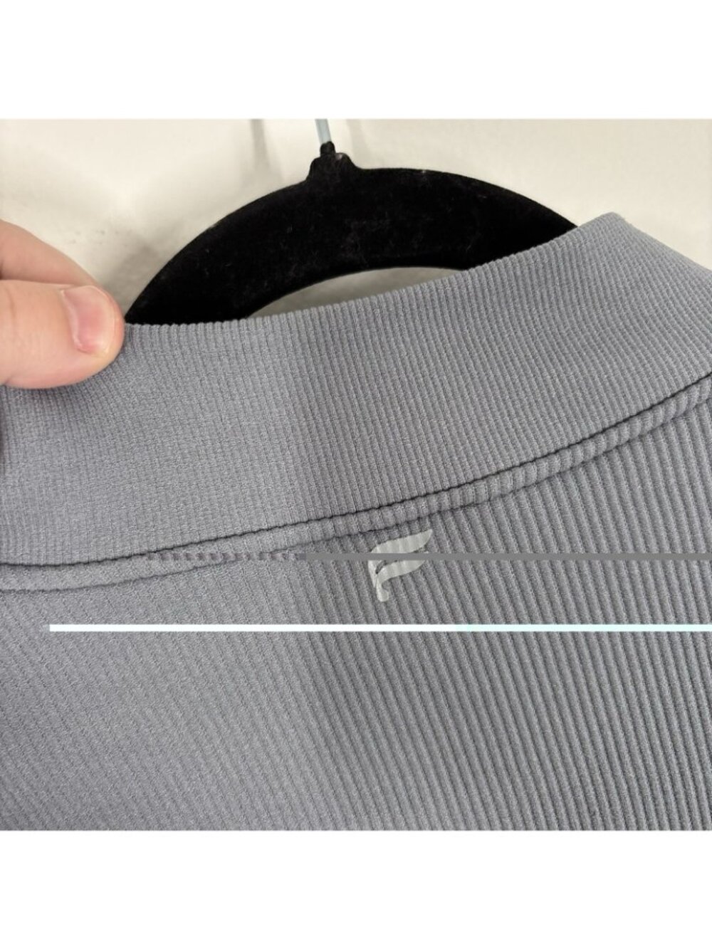 Fabletics Women L Stormcloud Full Zip Lightweight Ribbed Seamless Jacket - Picture 13 of 13